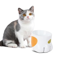 Pet Food Bowl With Cat Foot Design